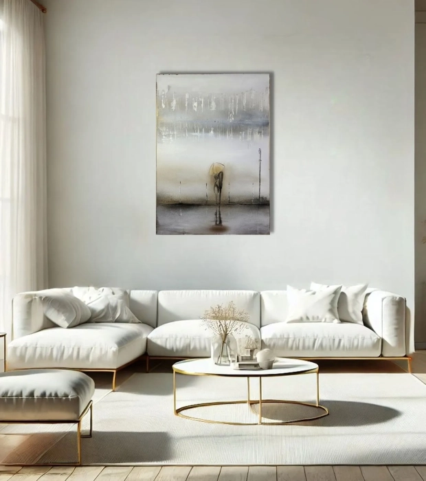 Deszczowa Ulica 70x100 obraz na płótnie