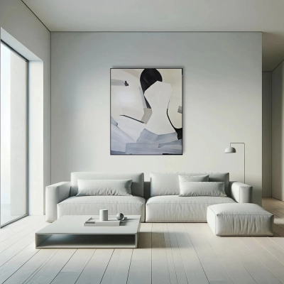 istota-spokoju-obraz-recznie-malowany-czarno-biala-abstrakcja