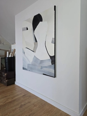 istota-spokoju-obraz-recznie-malowany-czarno-biala-abstrakcja