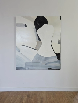 istota-spokoju-obraz-recznie-malowany-czarno-biala-abstrakcja