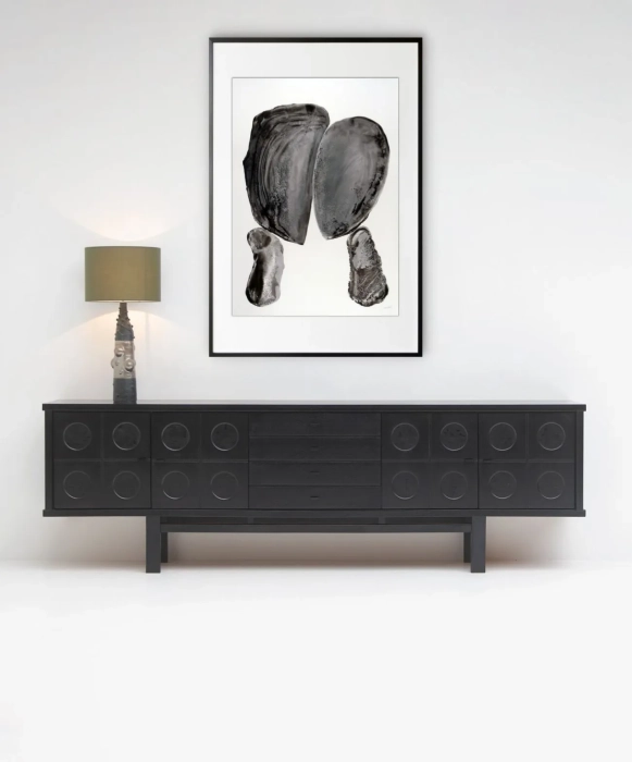 Abstrakcja Tuszem 70x100 Myślą Połączeni