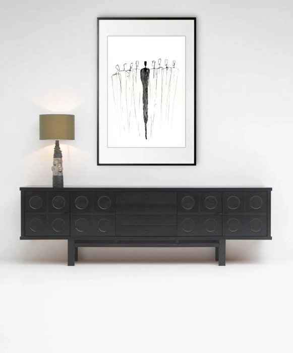 Abstrakcja Tuszem 70x100 Wyrazisty On