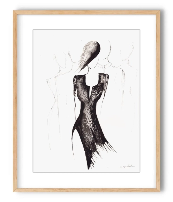 Oryginalna grafika  artystyczna 30x40 elegancki minimailzm 