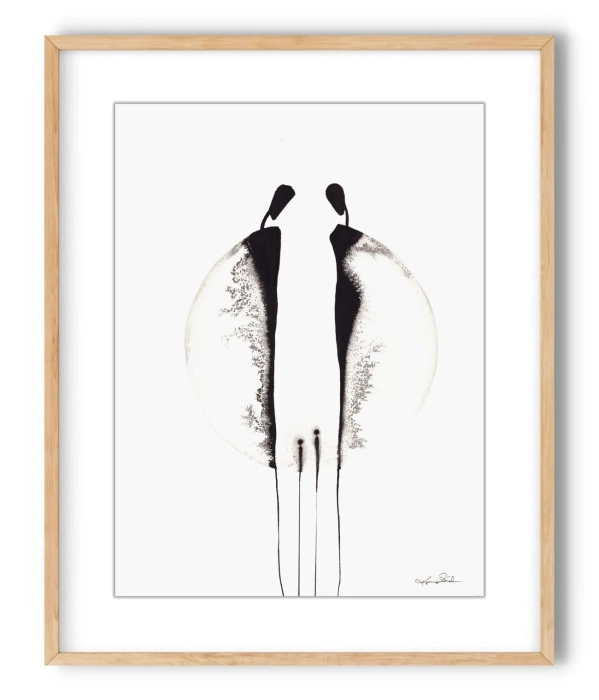 Oryginalna grafika  artystyczna 30x40 elegancki minimailzm 