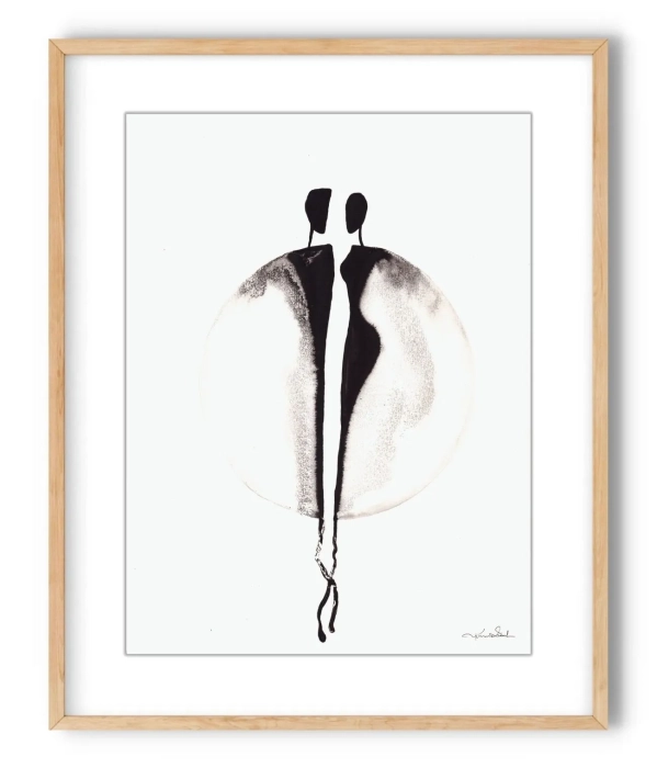 Oryginalna grafika  artystyczna 30x40 elegancki minimailzm 