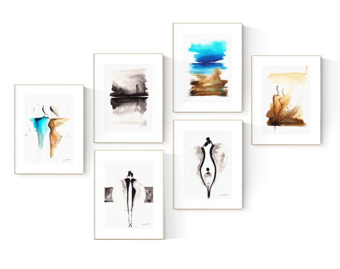Zestaw grafik, galeria ścienna  A4