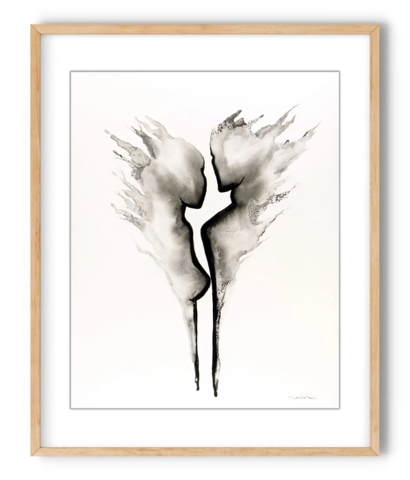 Oryginalna grafika  artystyczna 40x50 elegancki minimailzm