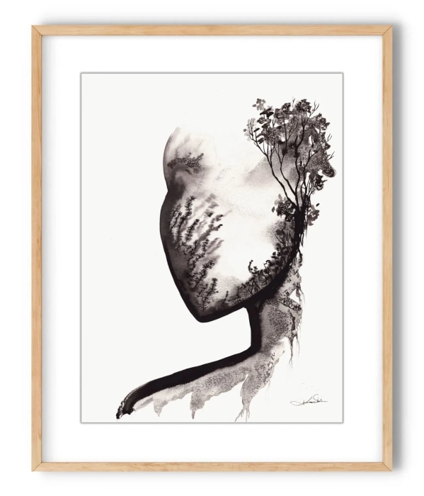 Oryginalna grafika  artystyczna 30x40 elegancki minimailzm