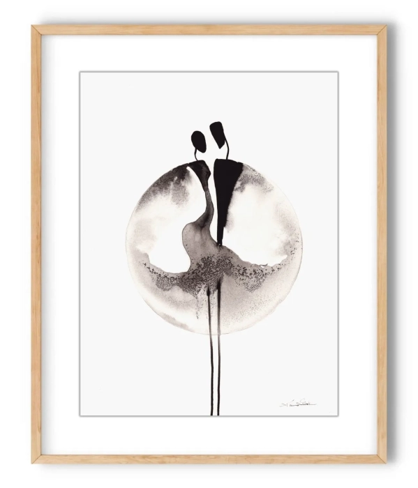 Oryginalna grafika  artystyczna 30x40 elegancki minimailzm