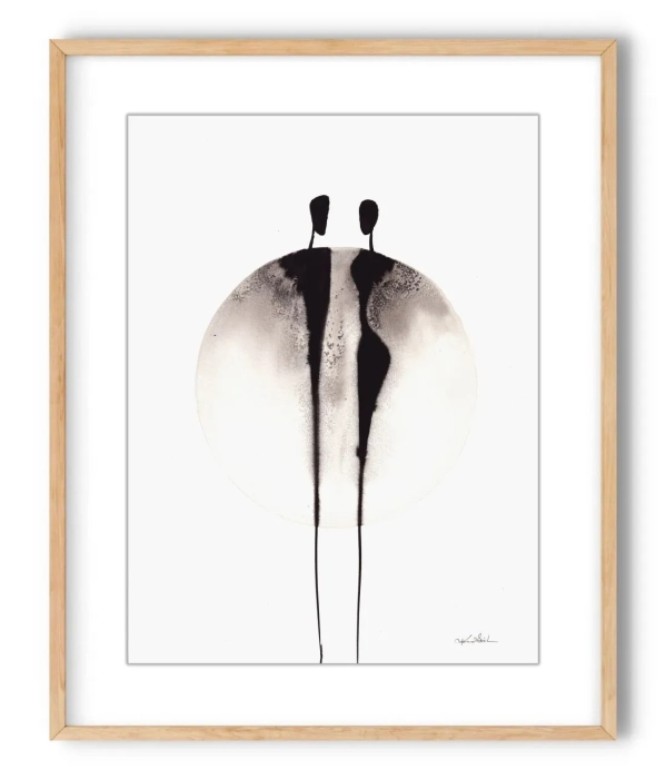 Oryginalna grafika  artystyczna 30x40 elegancki minimailzm 