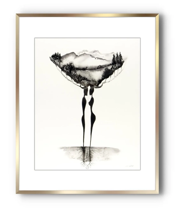 Elegancja i Minimalizm Grafika Artystyczna 40x50 