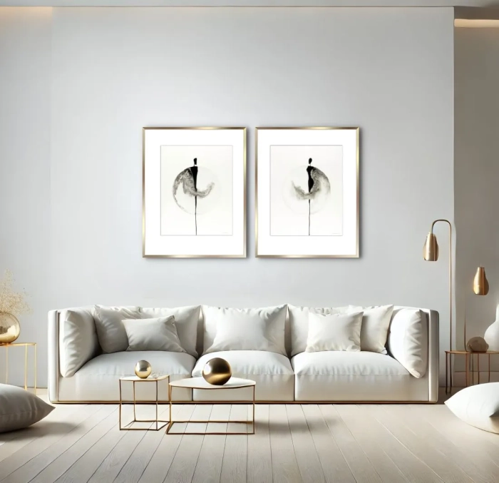 Elegancja i Minimalizm Grafika Artystyczna 40x50 Dyptyk