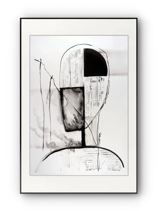 Abstrakcja Tuszem 70x100 