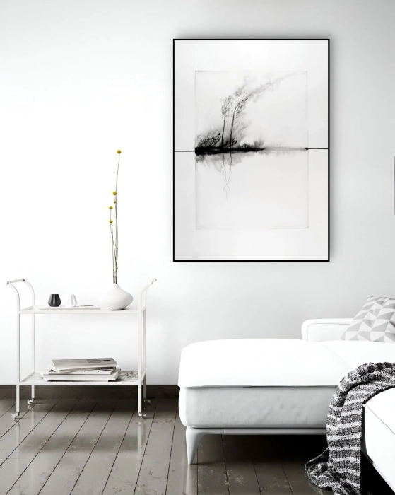 Abstrakcja Tuszem 70x100