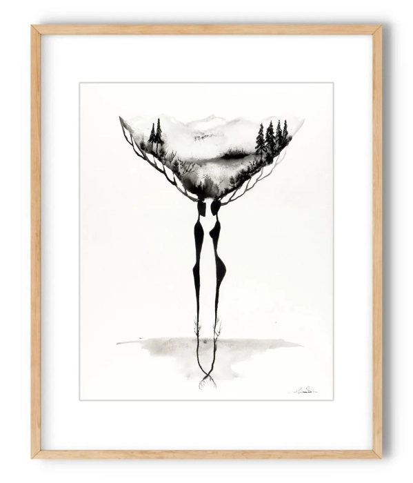 Elegancja i Minimalizm Grafika Artystyczna 40x50 