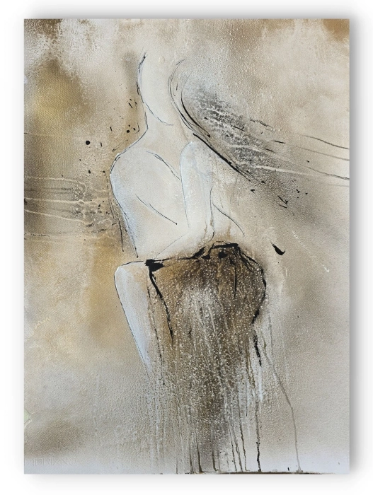 Złote obrazy, nowoczesny akt 50x70  