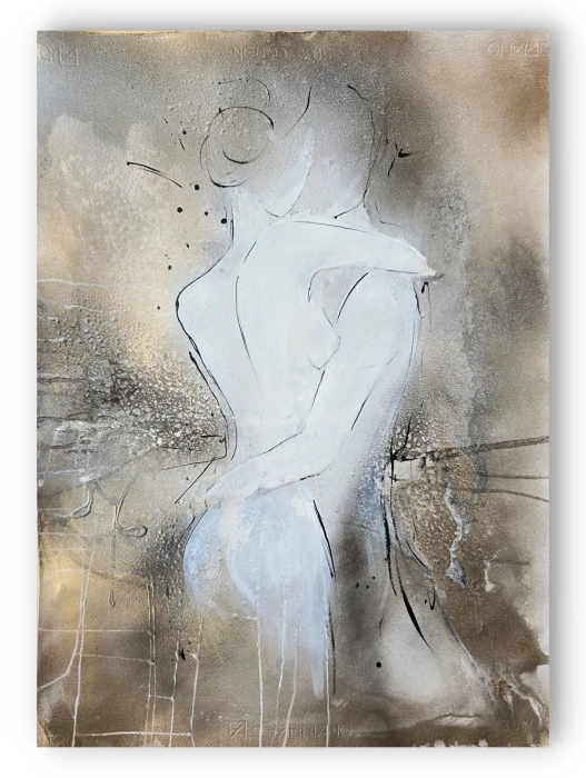 Złote obrazy, nowoczesny akt 50x70   