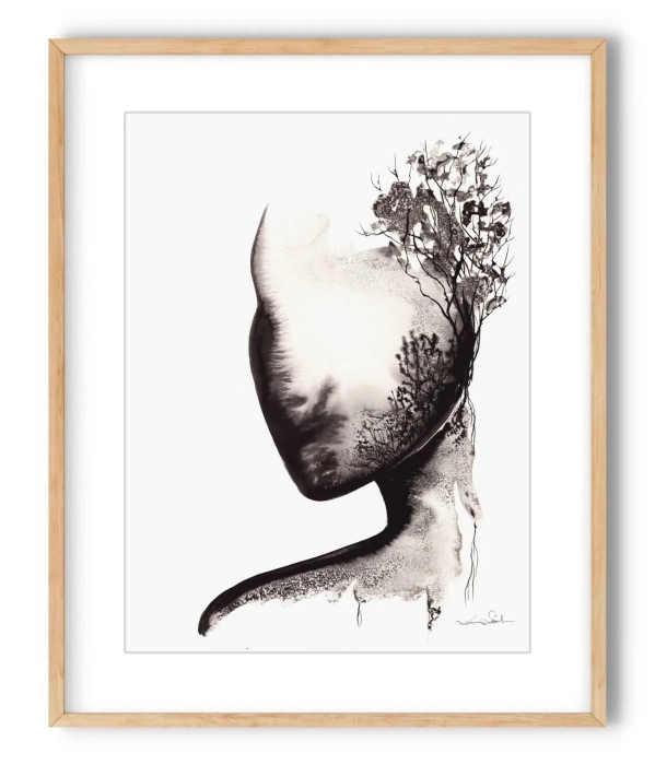 Oryginalna grafika  artystyczna 30x40 elegancki minimailzm  