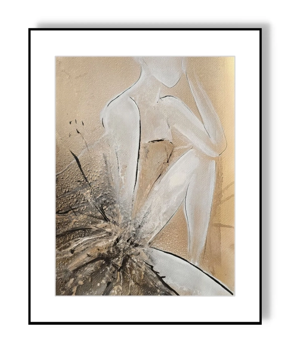 Złote obrazy, nowoczesny akt 30x40  