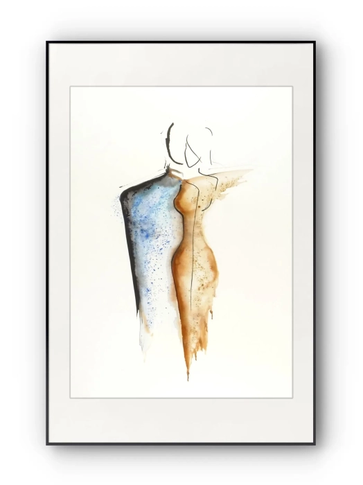 Tusz i akwarela 50x70