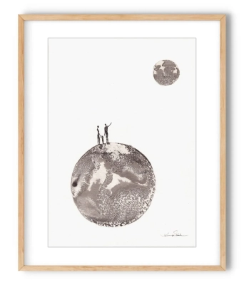 Oryginalna-grafika-rysunek-tuszem-do-ramki-30x40