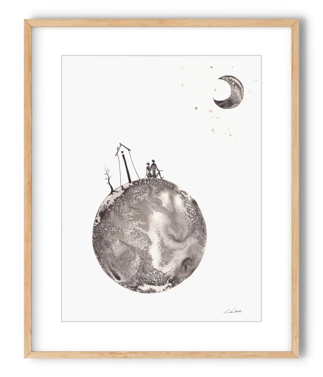 plakat-grafika-artystyczna-ksiezyc-kosmos-marzenia-gwiazdy