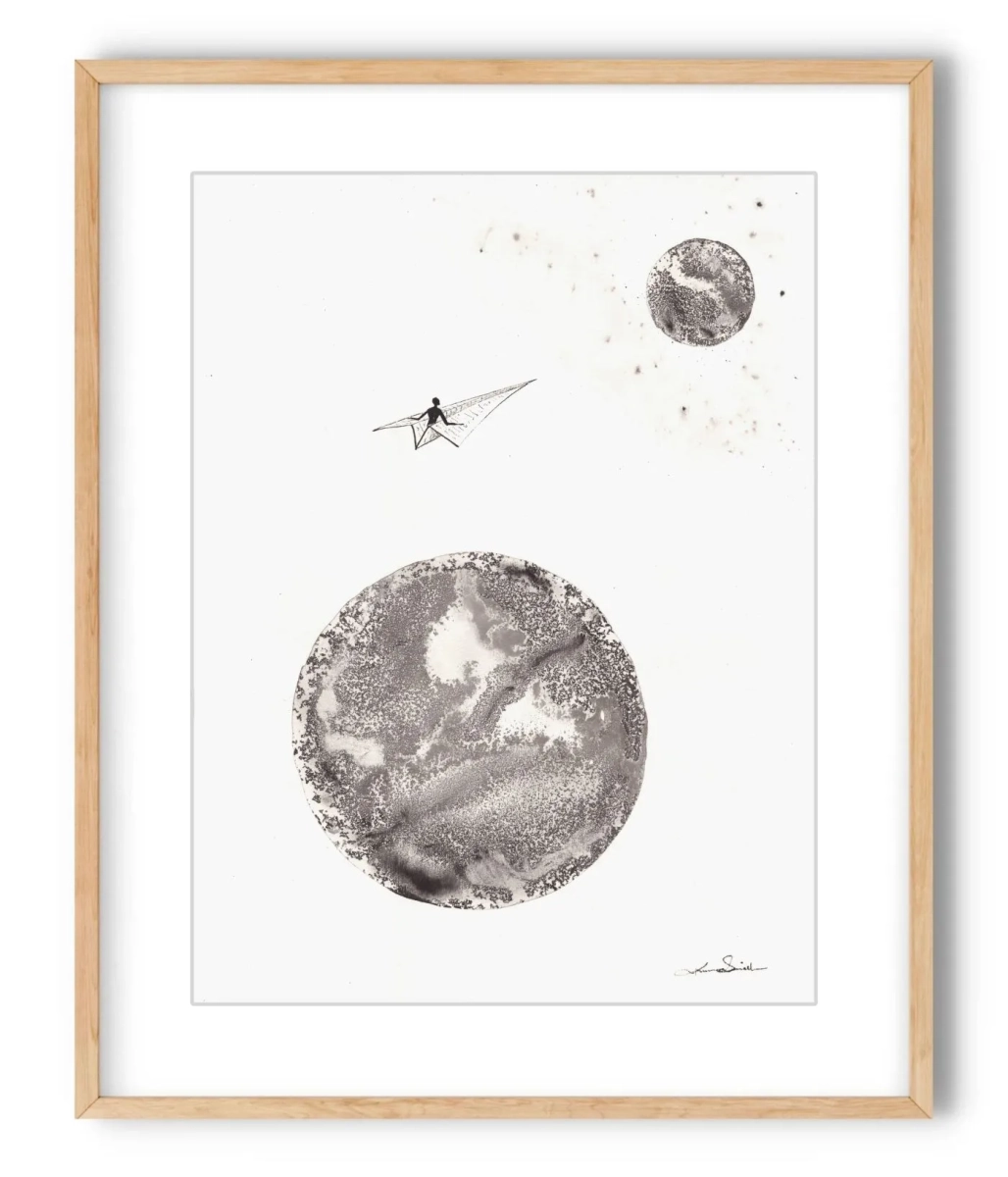 plakat-grafika-artystyczna-lot-na-skiezyc-kosmos-rakieta-slawosz