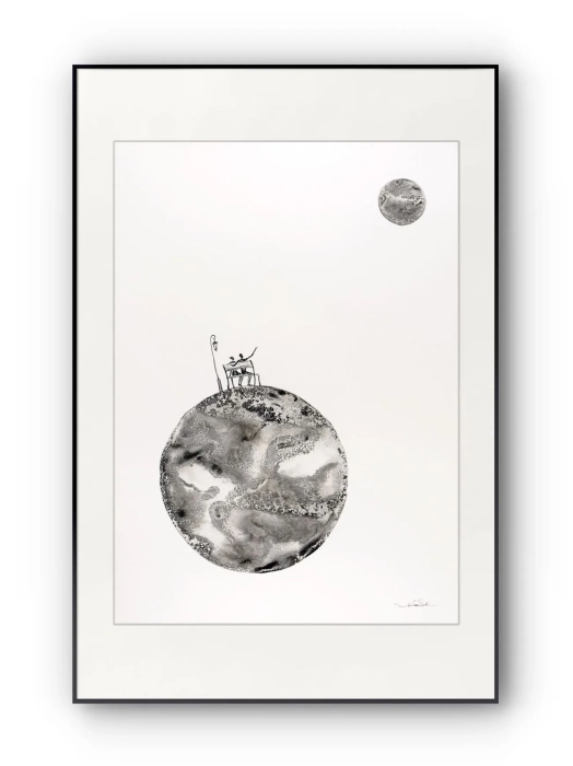 Grafika z Księżycem - Kosmos Marzeń 50x70 Dreams  