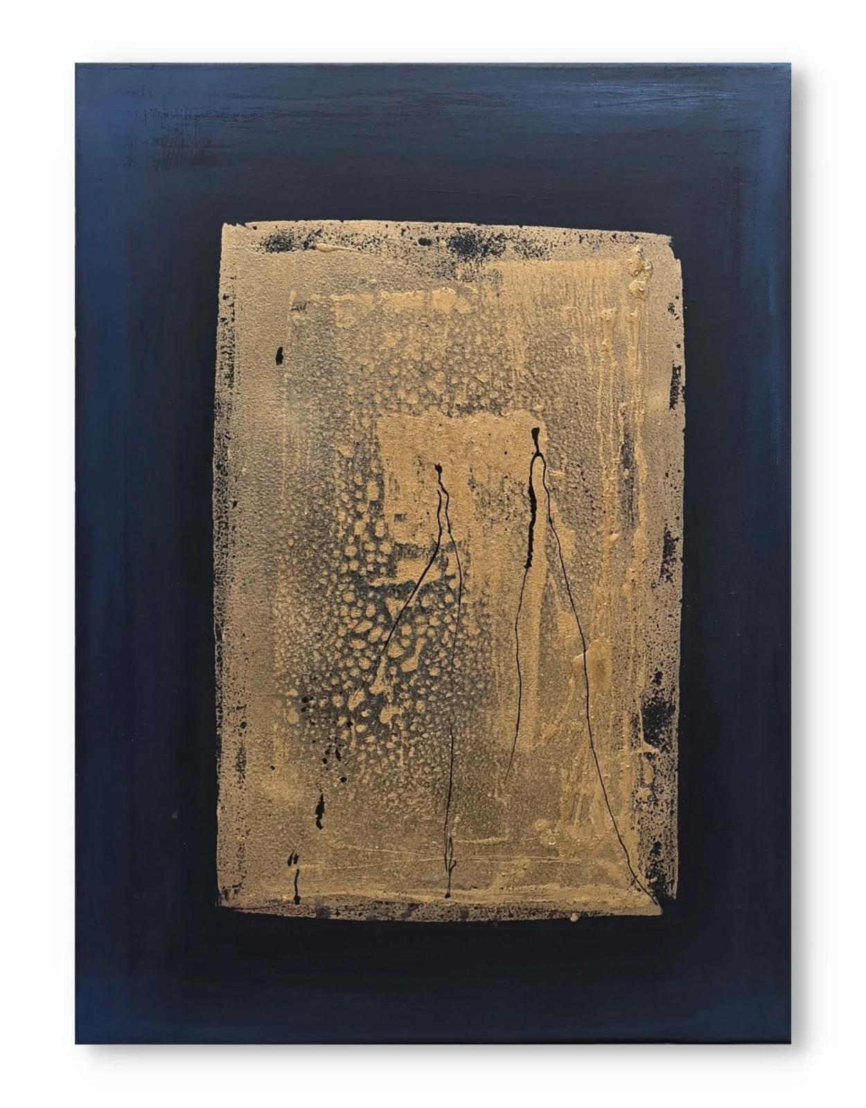 Energie Gold&Navy Blue, obraz olejny 50x70 