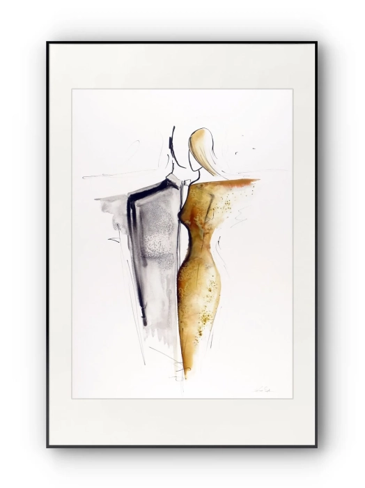 Tusz i akwarela 50x70 