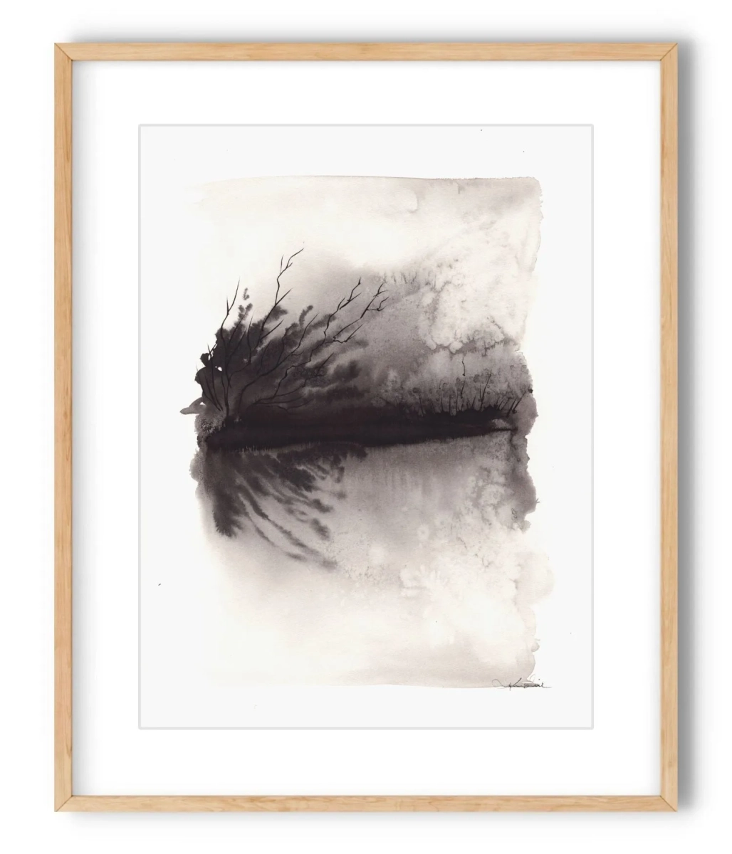 akwarela-30x40-monochromatyczny-pejzaz-na-sciane