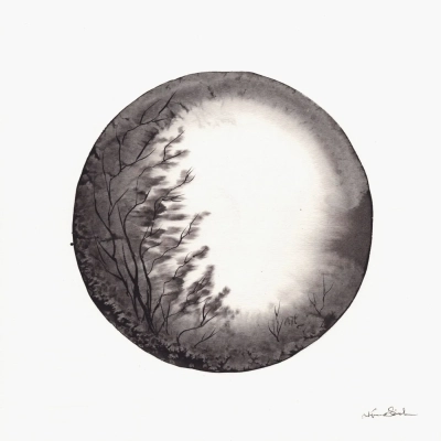 rysunek-tuszem-30x30-cisza-drzew-grafika-do-jadalni