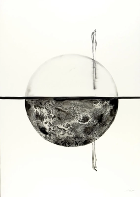 rysunek-tuszem-50x70-point-of-balance-czarno-biala-grafika-do-jadalni-sypialni-krystyna-siwek