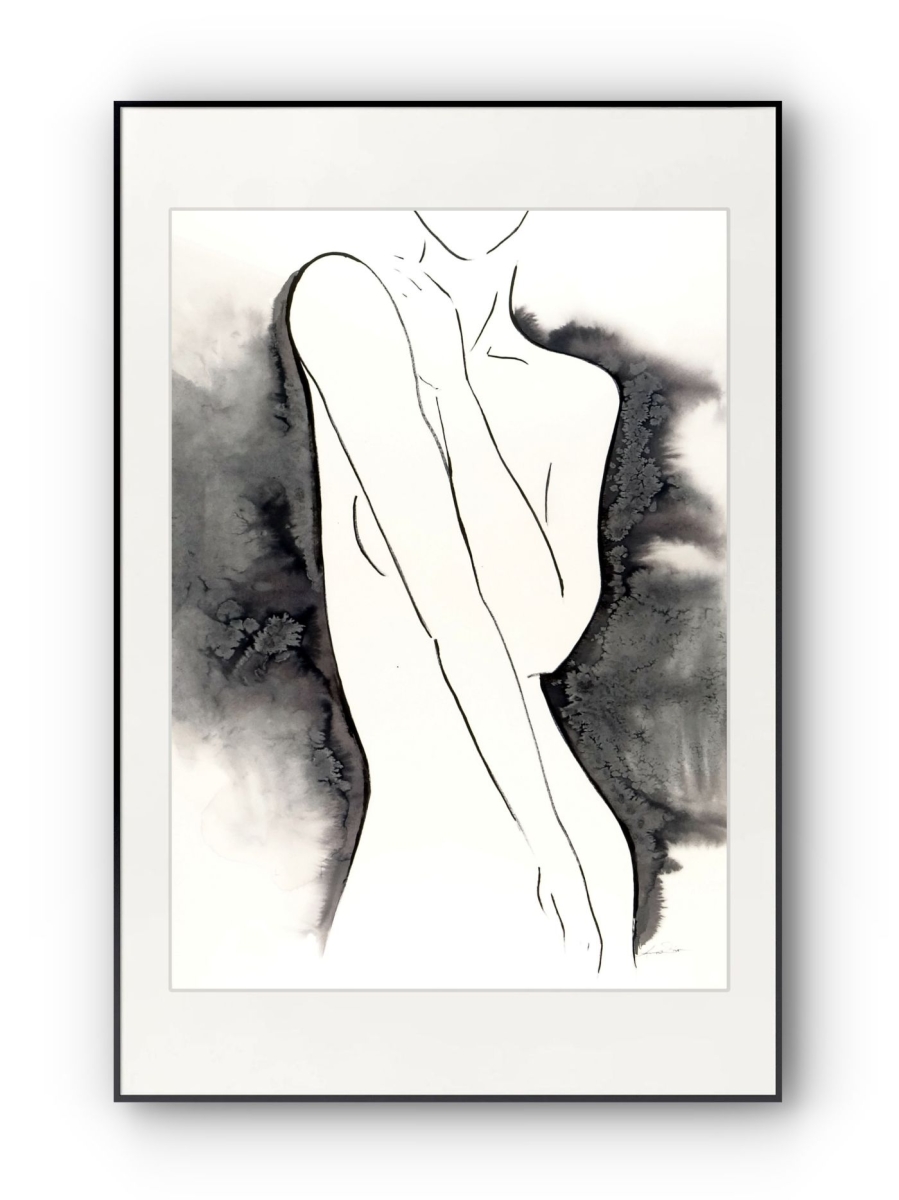 projekt-kobieta-grafika-50x70-sylwetka-emocje