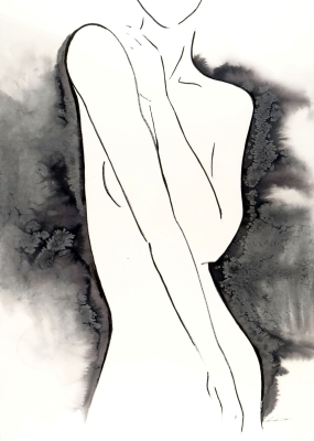 projekt-kobieta-grafika-50x70-sylwetka-emocje