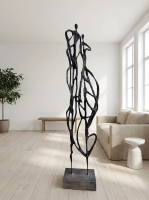 rzezba-abstrakcyjna-auzrowa-przestrzenna-nowoczesna-zdjęcie w salonie-unikat