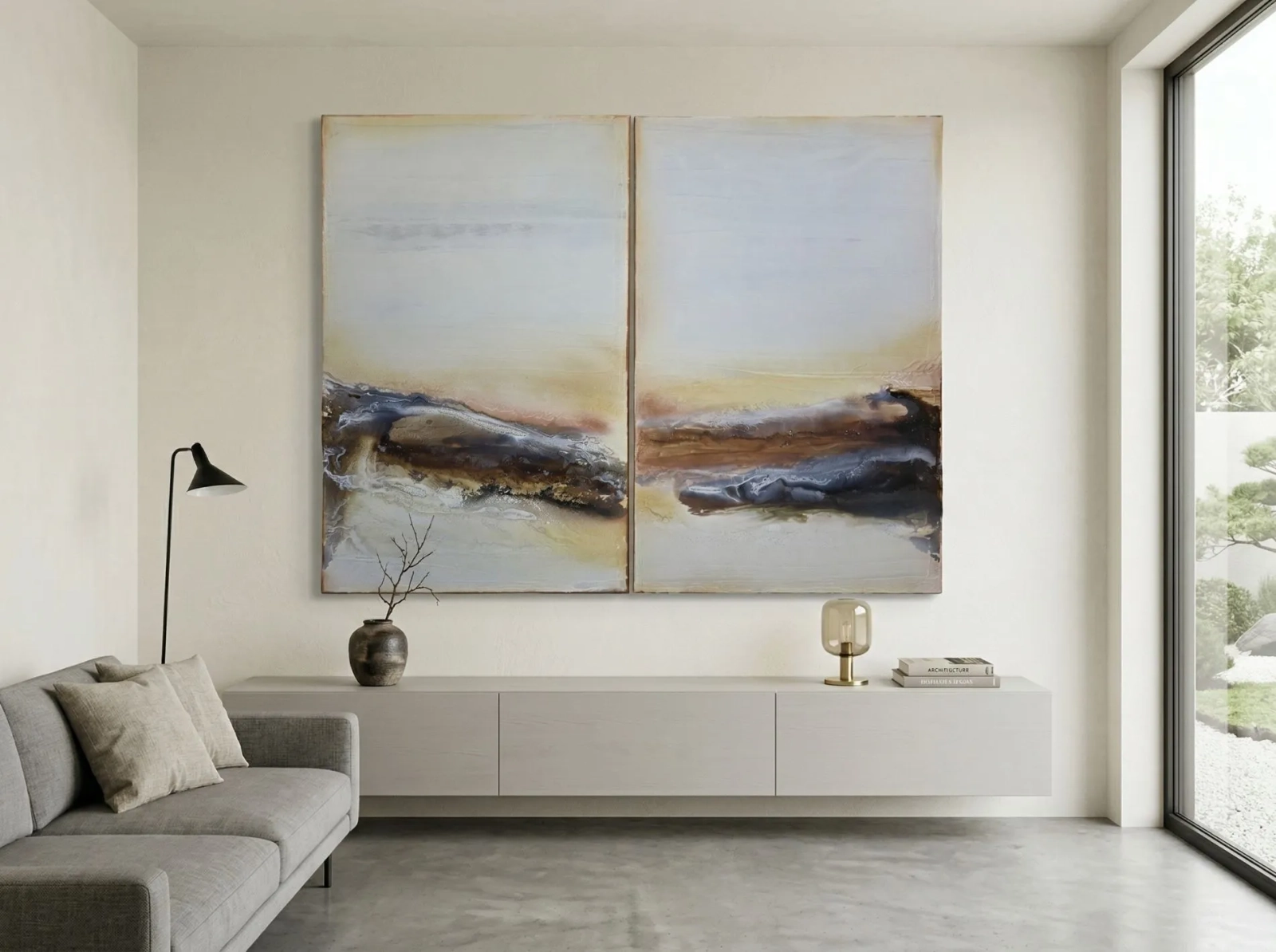 Zestaw  Dyptyk  | Obrazy 160x120  (łącznie) | CYKL Balance  