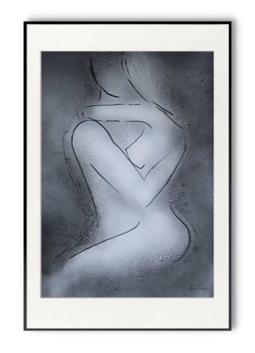 Obrazy Akt abstrakcyjny czarno-biały 70x100  