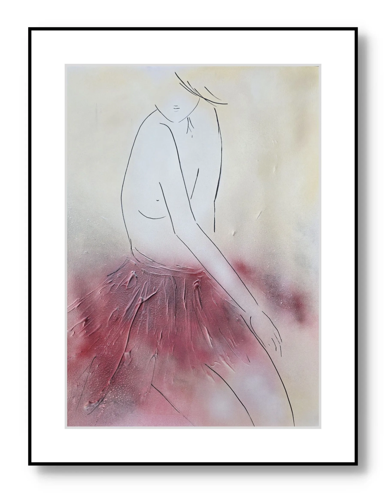 Nowoczesny Akt Abstrakcyjny 70x100 Kobieca Energia