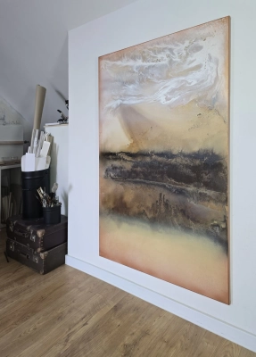 obraz-abstrakcyjny-150x100-cykl-energie-duzy-obraz-do-salonu-krystyna-siwek-galeria-wrocław