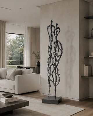 duza-rzezba-nowoczesna-przenikanie-190-cm-rzezba-przestrzenna-elegancki- salon