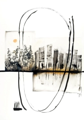 duza-grafika-abstrakcyjna-oryginal-70x100-czarny-sepia