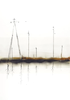 grafika-obraz-slupy-elektryczne-perspective-70x100-infrastruktura i natura
