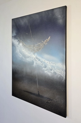 obrazy surrealizm młoda sztuka - Obraz Sternik 70x100