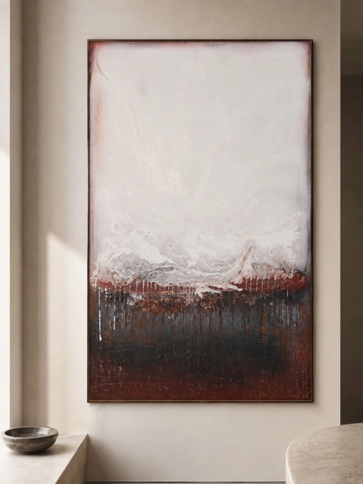 Abstrakcja Earth 60x90 Cykl Energie | Ceglane brązy