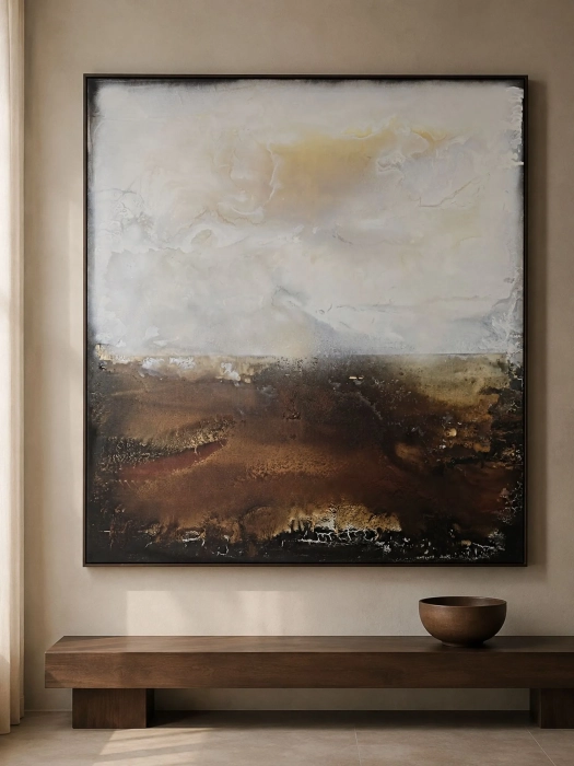 Duża Abstrakcja 120x130 HORYZONT ZMIAN 