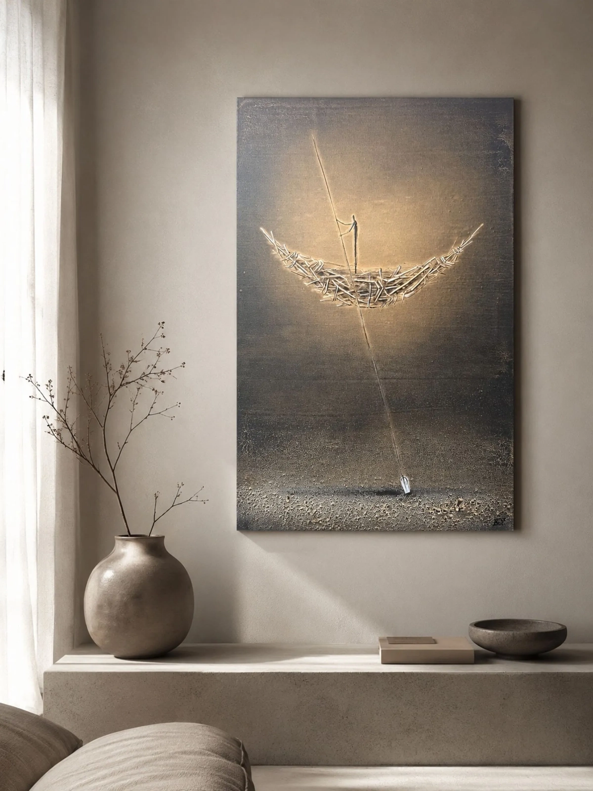  Cykl Sploty - Sternik 60x90 olej, surrealizm  