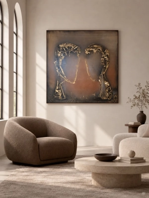 Duza-abstrakcjA-120X120-SYMBOLICZNO-FIGURATYWNA-OBRAZ-OLEJNY-aranżacja-salon
