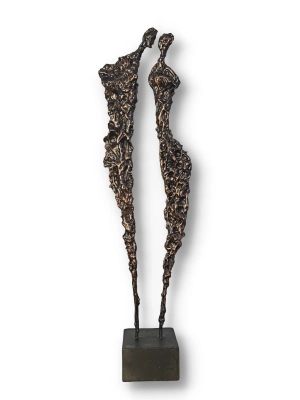 Sploty no.269 — rzeźba 64 cm Krystyna Siwek w kolorystyce miedzi i szczotkowanego brązu