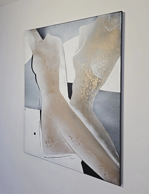 ESSENCE — nowoczesny akt abstrakcyjny 80x100 cm Krystyna Siwek